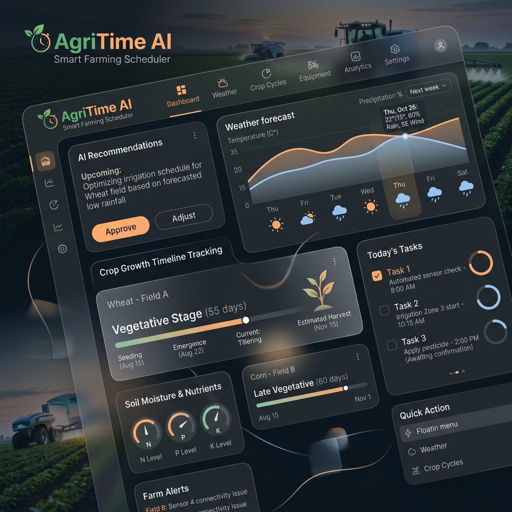 Agri-AI Crop Prediction Dashboard Screen Mockup